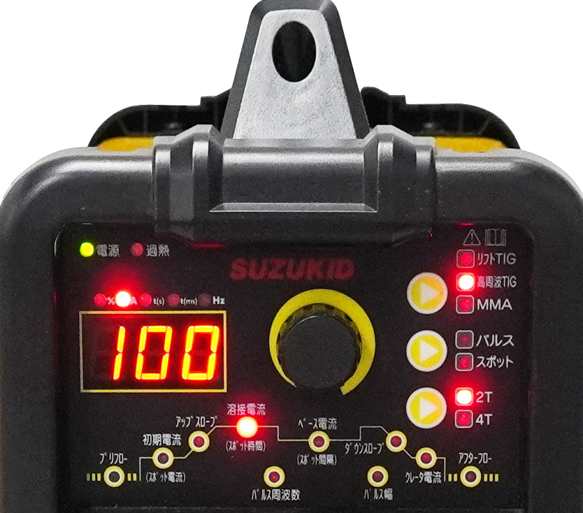 TIG溶接のパラメータを詳細に設定することが可能